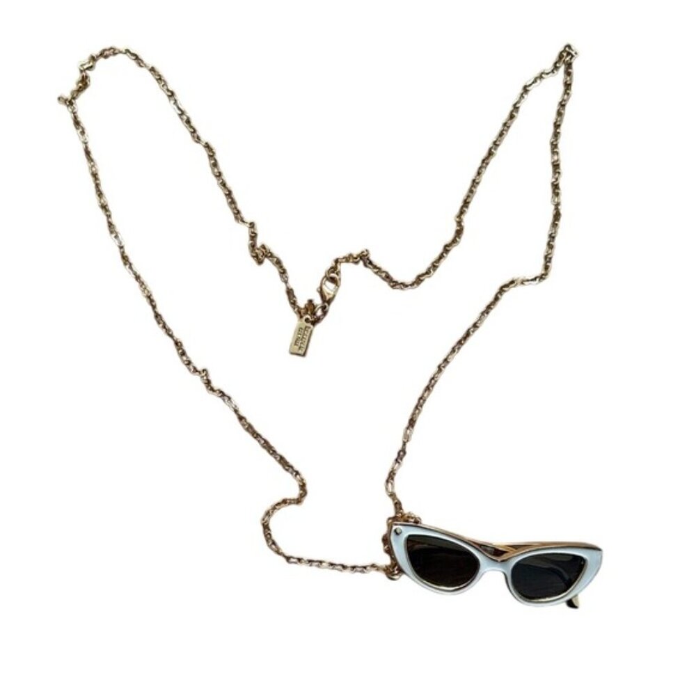 Kate Spade Gold and White Sunglasses Necklace - Picture 2 of 5